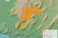 Map of the Geldingadalur Volcanic Eruption and its lava flows at Fagradalsfjall/Iceland, updated October, 28th 2021